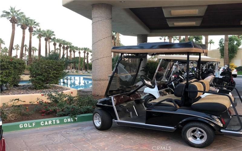 Golf Carts at Clubhouse