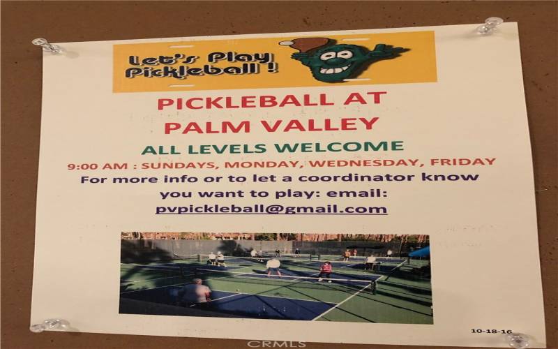 Pickleball Contact Info