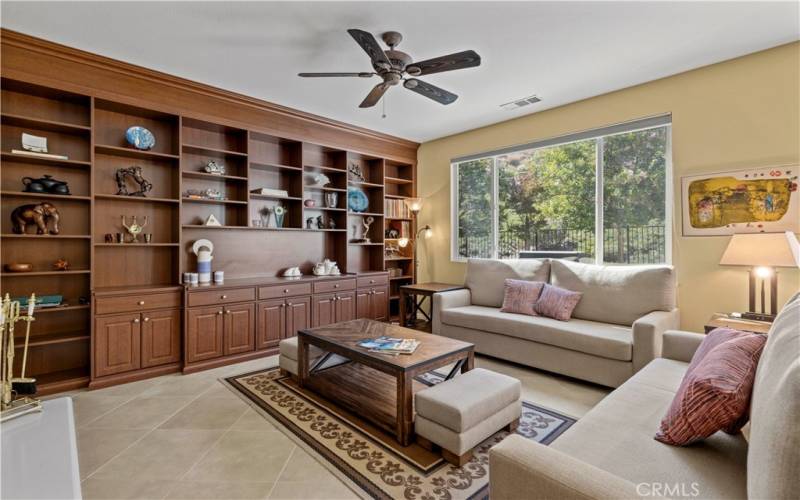 Built-in shelves in family rm