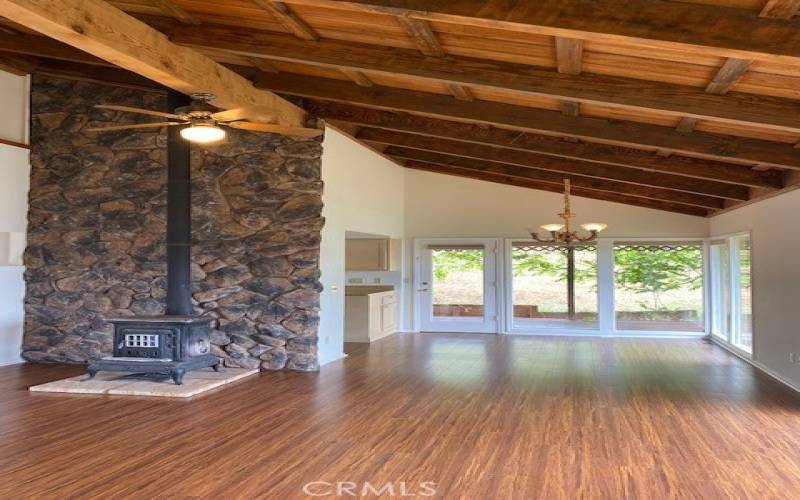 Living area looking toward dining