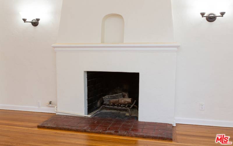 Gas burning fireplace