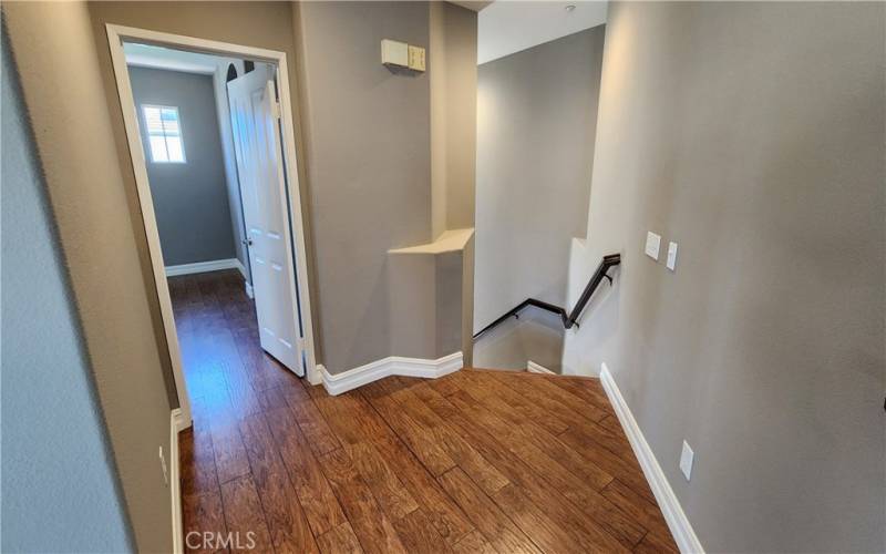 Hallway off stairs into master bedroom