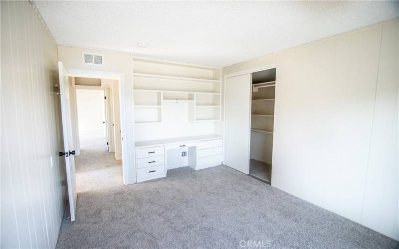 Bedroom 1 with built in desk