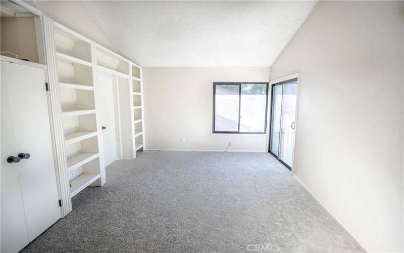 Primary bedroom includes lots of storage