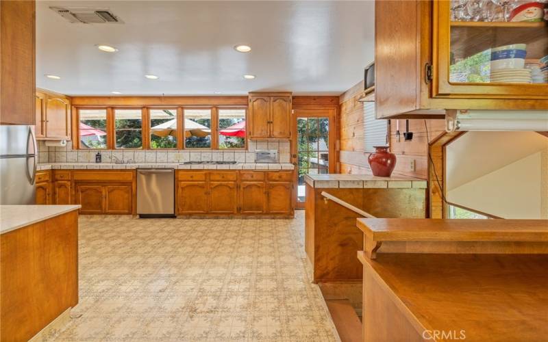 kitchen from dining area