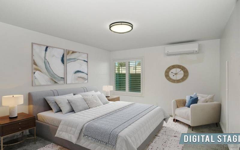 Master Bedroom Digital Staged