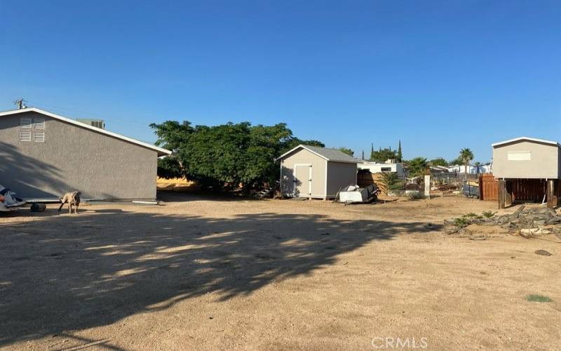 Corner lot with multiple parking entrances