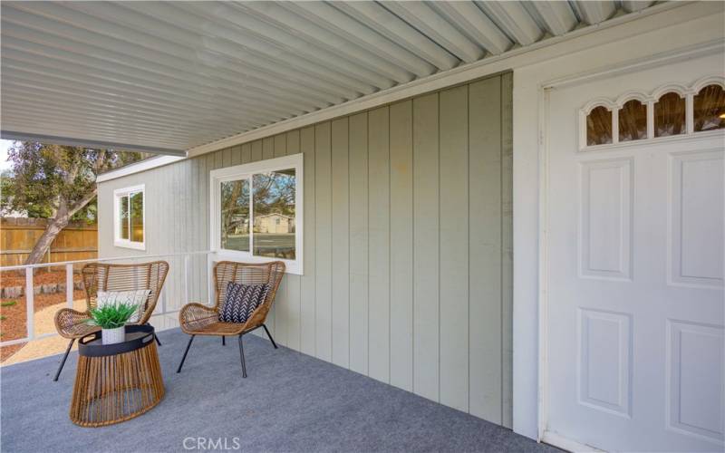 Front Door + Covered Patio