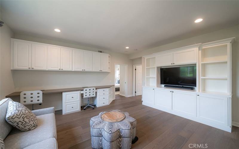 Bonus Room with Desks and Flat Screen TV