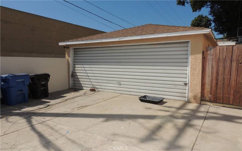 Detached 2 car Garage at rear of property