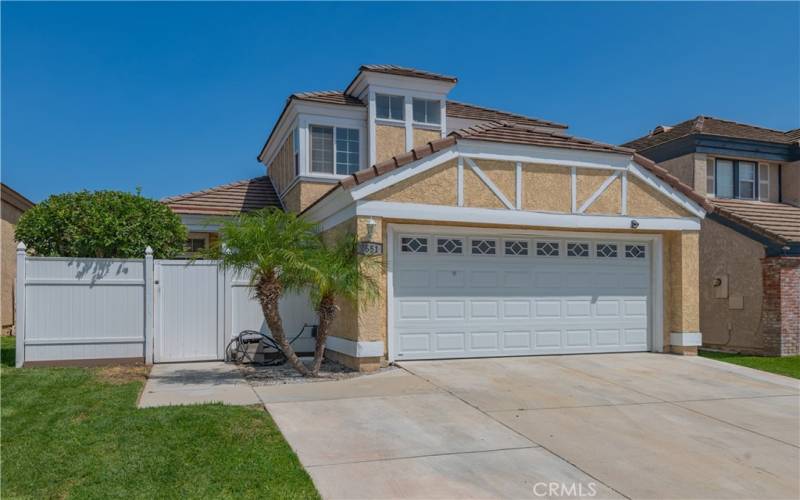 FRONT OF THE HOUSE AND GARAGE