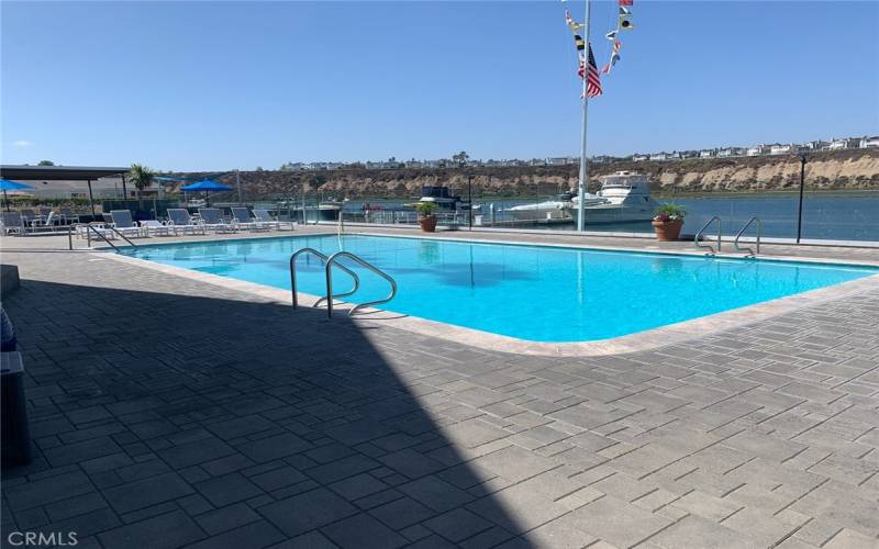 Community Pool with view of Back Bay water