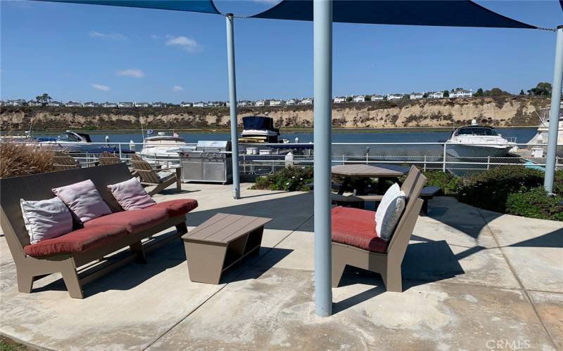 Outdoor Lounge Area with Water/Boat views