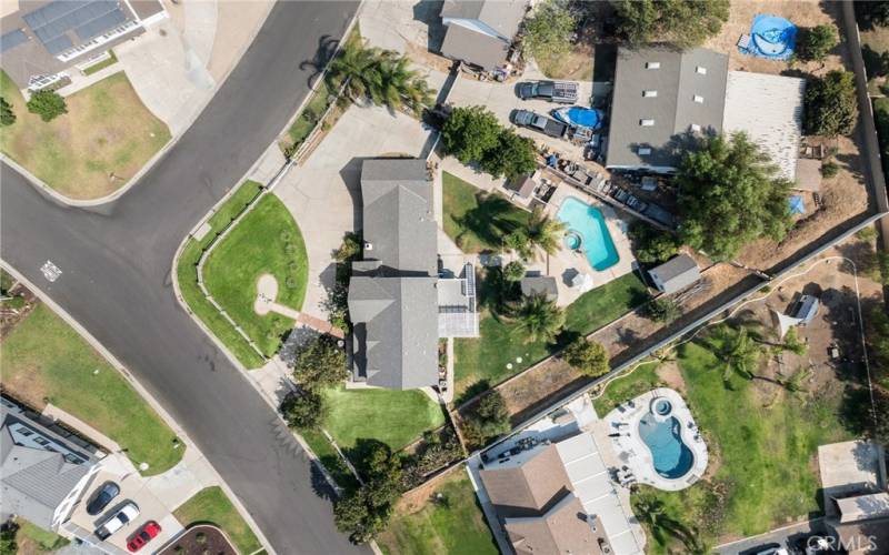 Dron shot of house and lot.