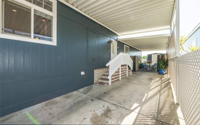 spacious covered carport.