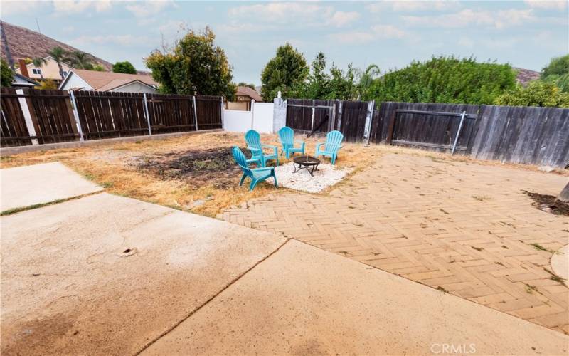 Backyard spacious enough for entertaining.