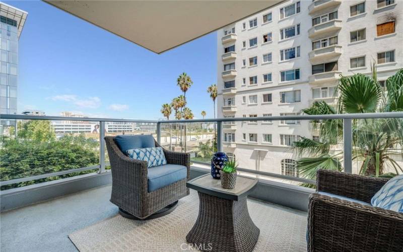 There is plenty of outdoor living to do on this large northeast facing balcony. Enjoy alfresco meals or an evening cocktail, surrounded by the glimmering city lights.