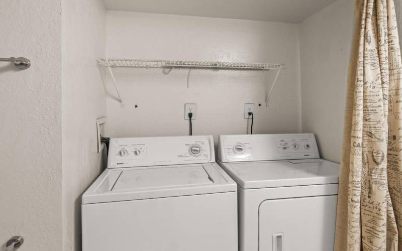 Full sized Laundry in unit