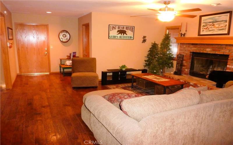 Easy access from the garage to the family room and the kitchen behind the family room.