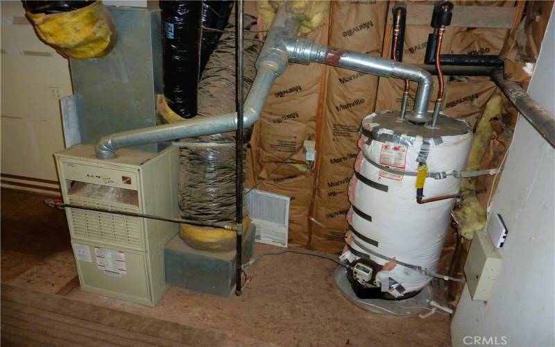 The water heater and forced air unit are in the builld up area too.