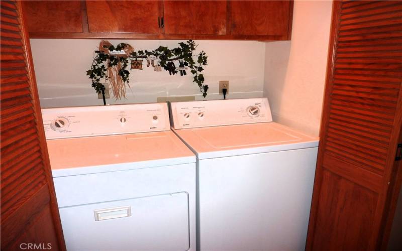 The laundry area is on the upper level conveniently located between all the bedrooms.