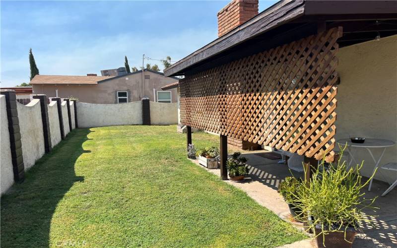 Backyard, covered patio