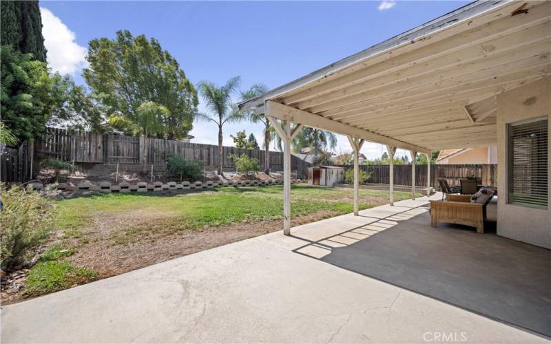 Large Backyard: Covered Patio, Concrete Patio