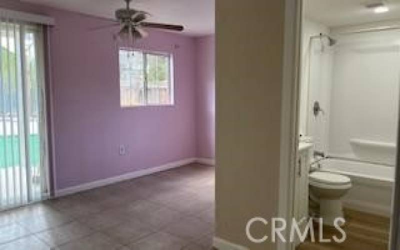 Pink room with bathroom 1