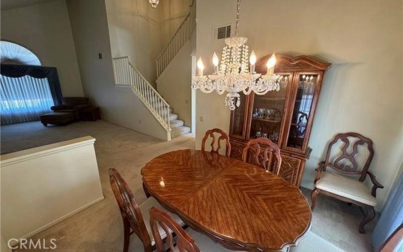 View of Living room, Dining room and Stairwat