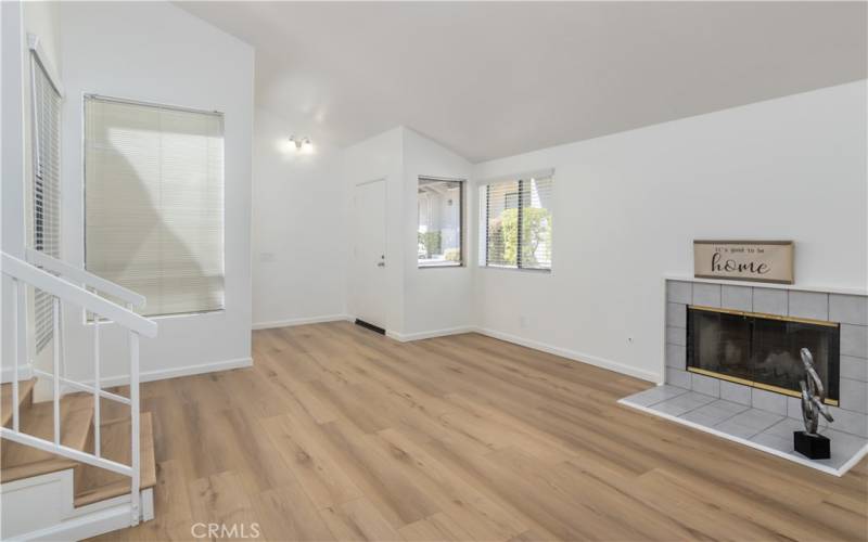 Living Room with laminated floors