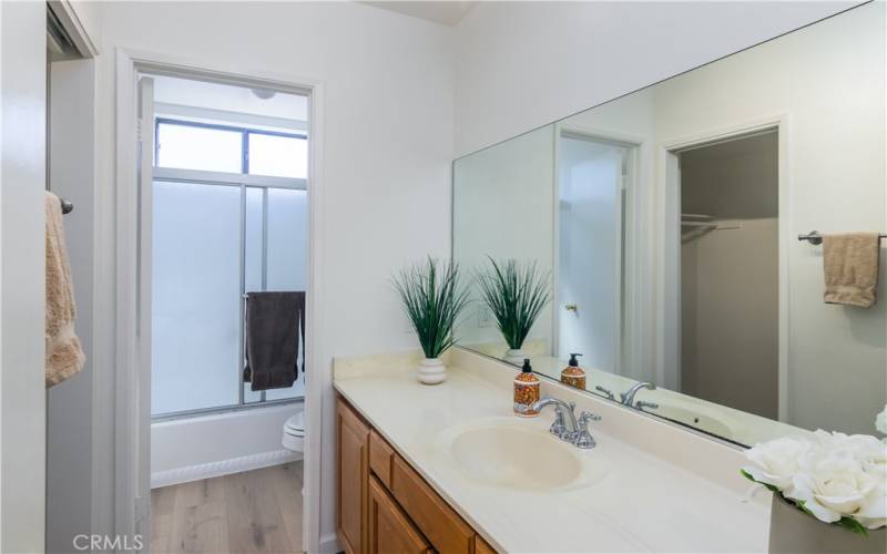 Master bath with walk-in closet