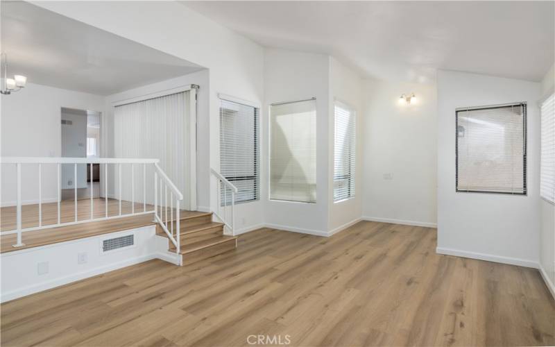 High ceilings in the living room