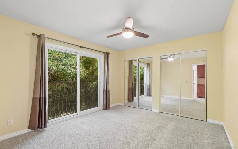 Sliding doors and nice-sized closet space!