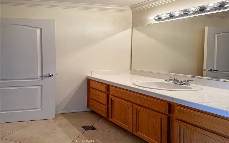 Full bathroom attached to bedroom