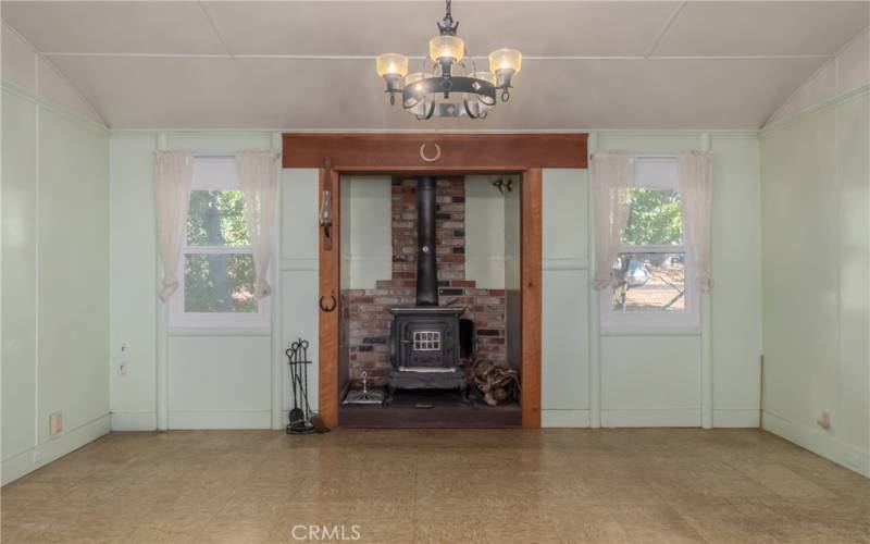 Wood Burning Stove in Living Room