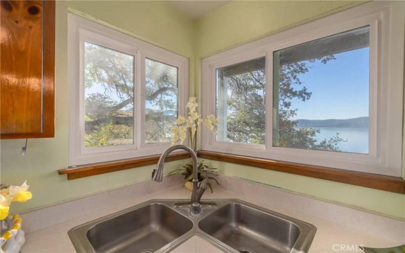 Kitchen with Lake View