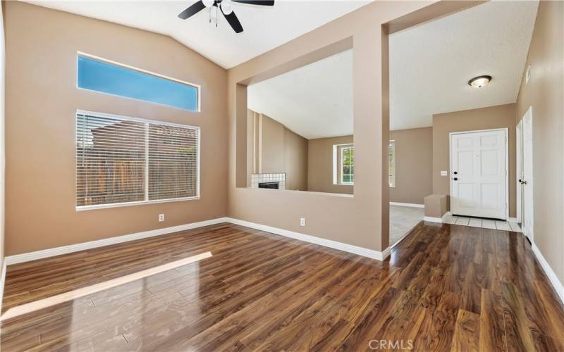 Dining Area that is connected to the family area