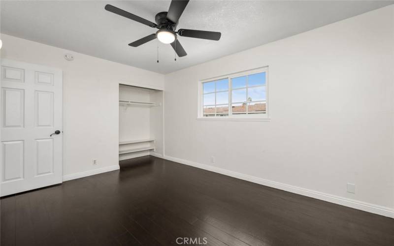 Handsome laminate flooring throughout upstairs living areas.