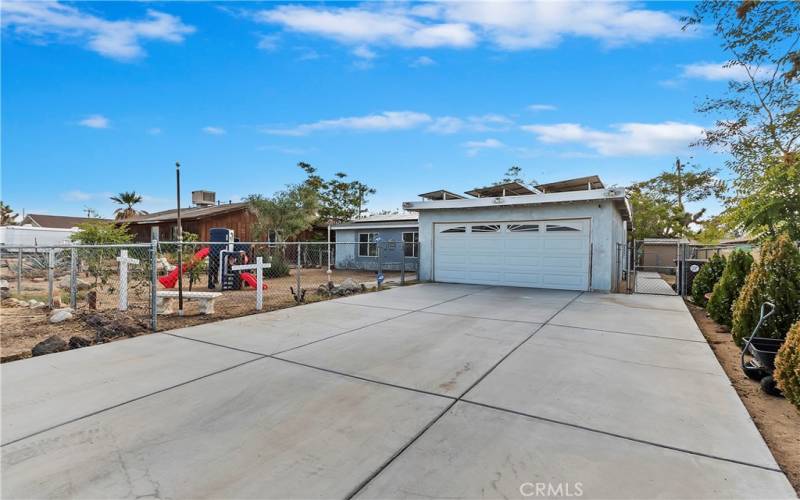 Concrete Driveway into a 2-Car Garage