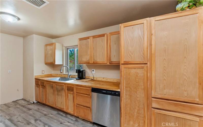 Lots of Cabinets with Pantry and Dishwasher