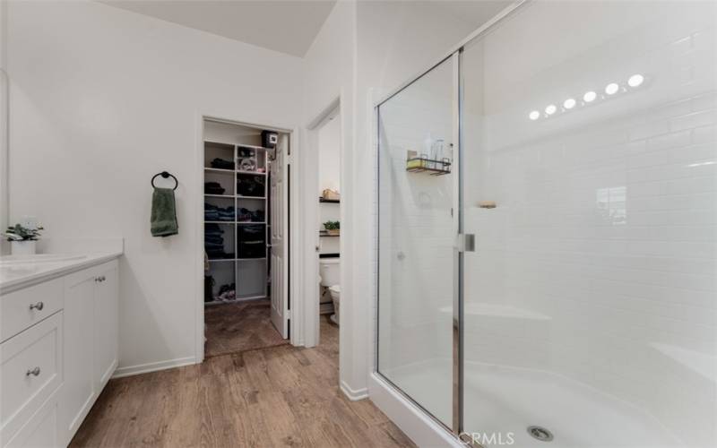 Master bathroom with stand up shower