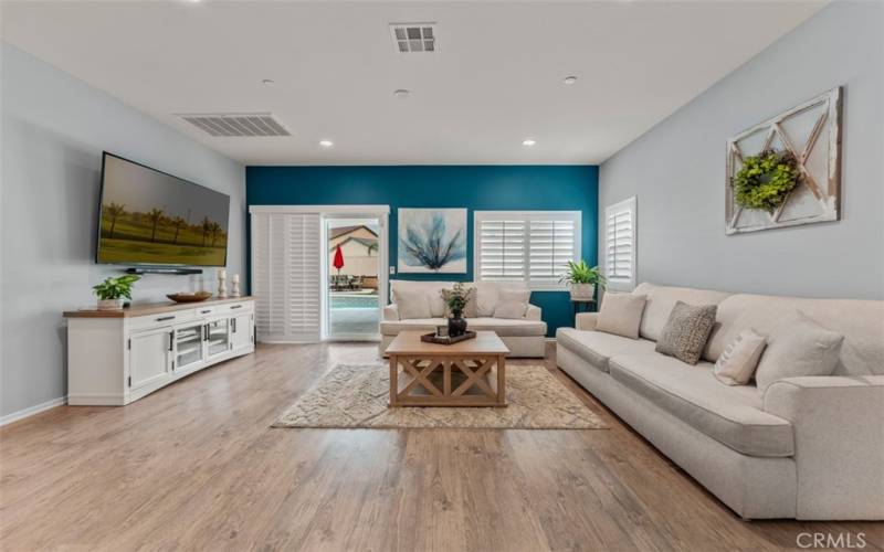 Bright and open living room area