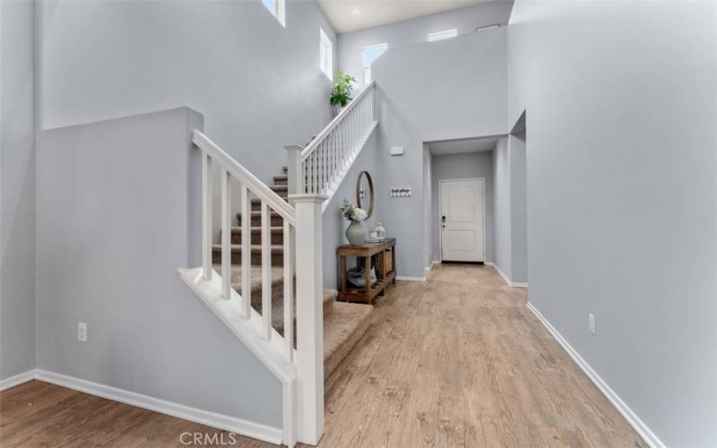 Stairs lead to loft and two other bedrooms