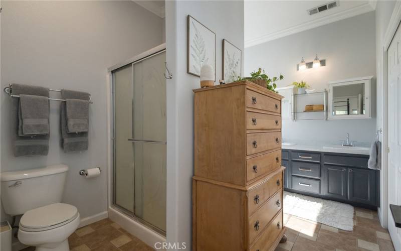 Primary Bathroom with Double Sinks, Walk-In Shower, Soaking Tub (and Views!)