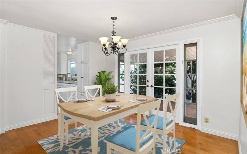 Dining Area adjacent to kitchen. VIRTUALLY STAGED