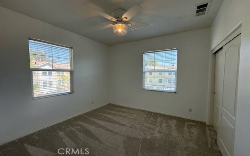 Bedroom #2 with ceiling fan