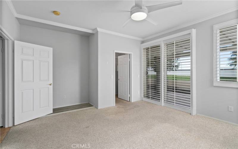 Main bedroom w/slider to back patio