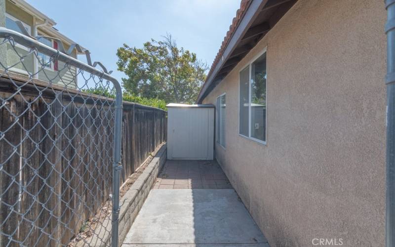 Dog run and storage shed