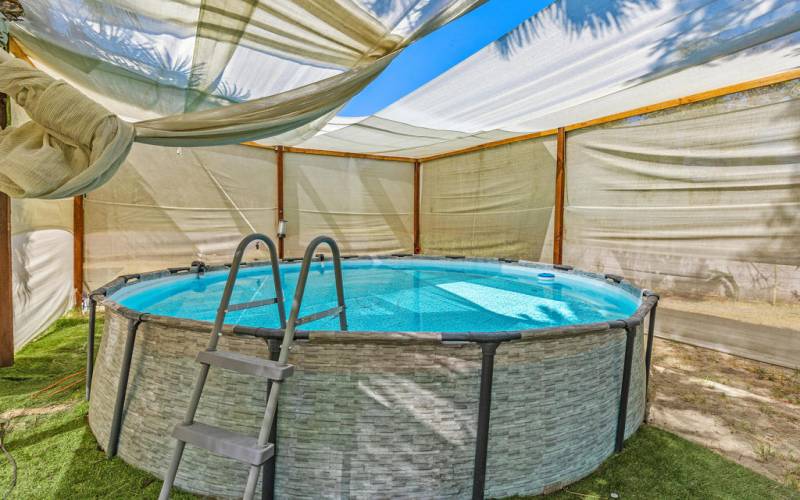 Backyard Above Ground Pool Covered