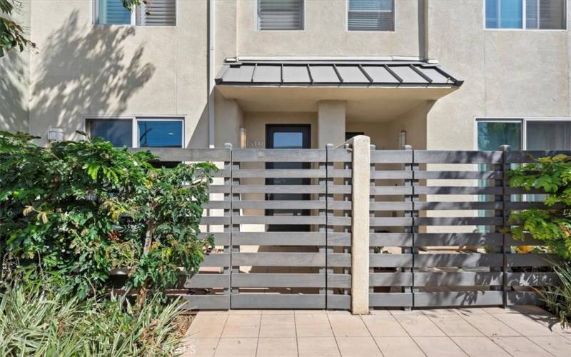 Private Patio & Front Door